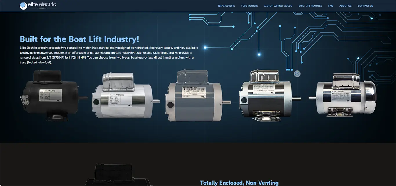 EEP website showcasing custom business design with modern layout and responsive features.